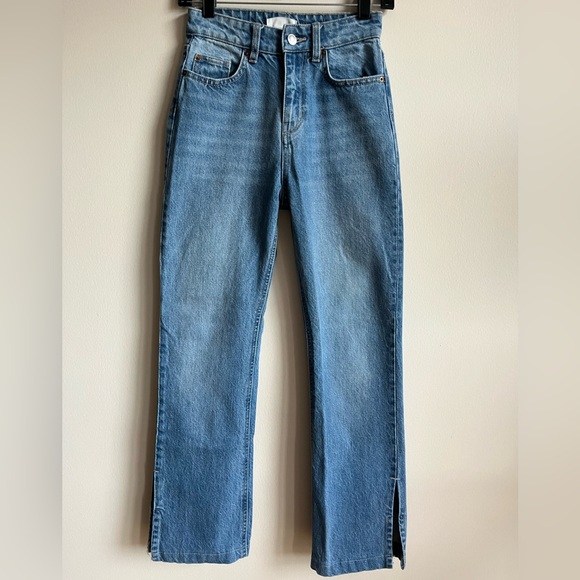 H&M Denim - H&M Straight High Split Jeans
